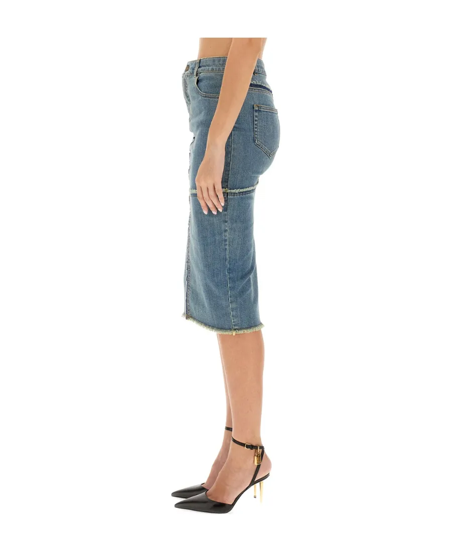 Denim Midi Skirt
