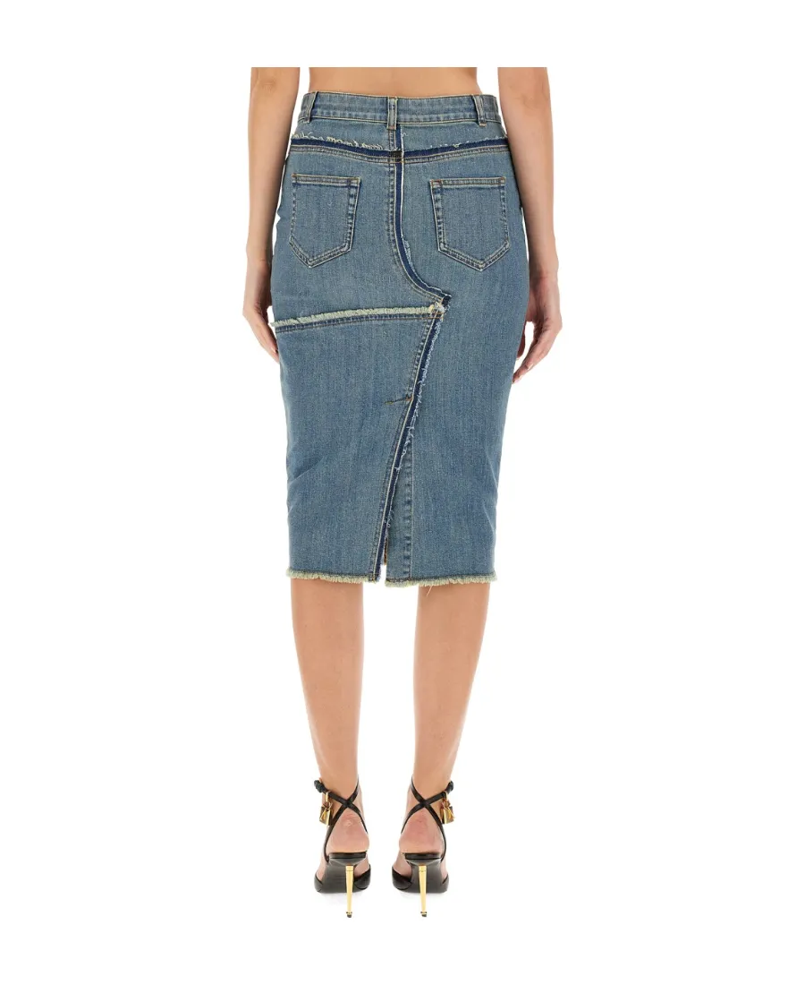 Denim Midi Skirt