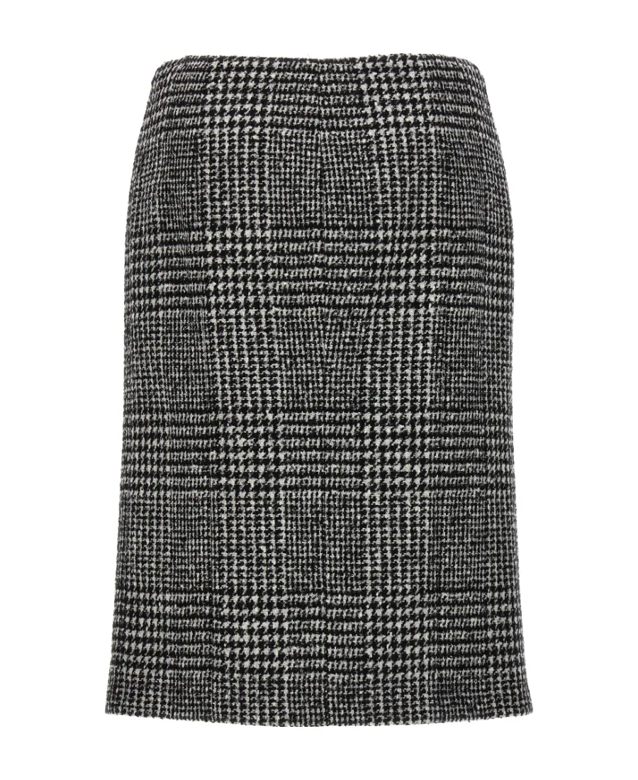 Front Double Zipper Detail Skirt