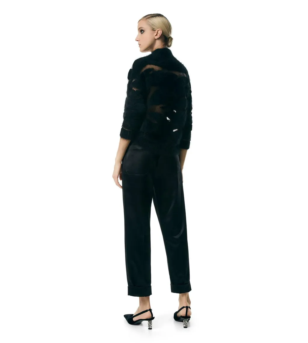 High Waist Straight-Leg Trousers