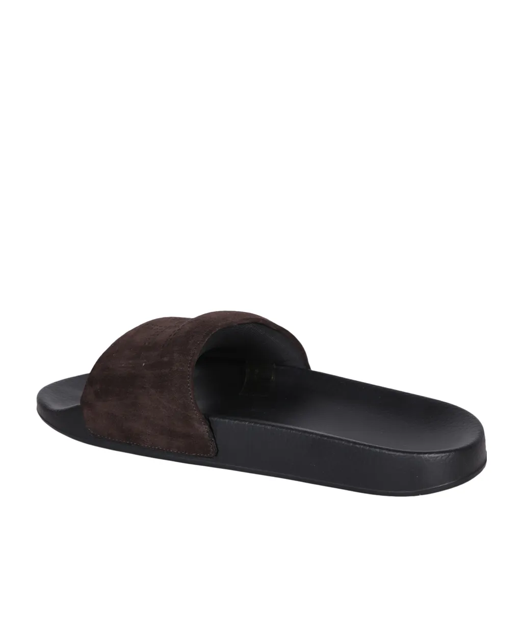 Logo-Perforated Open-Toe Slides