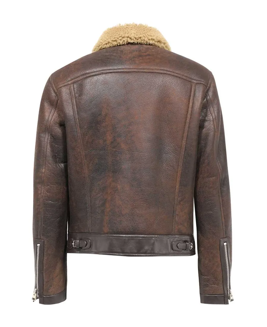 Zip-Up Leather Jacket