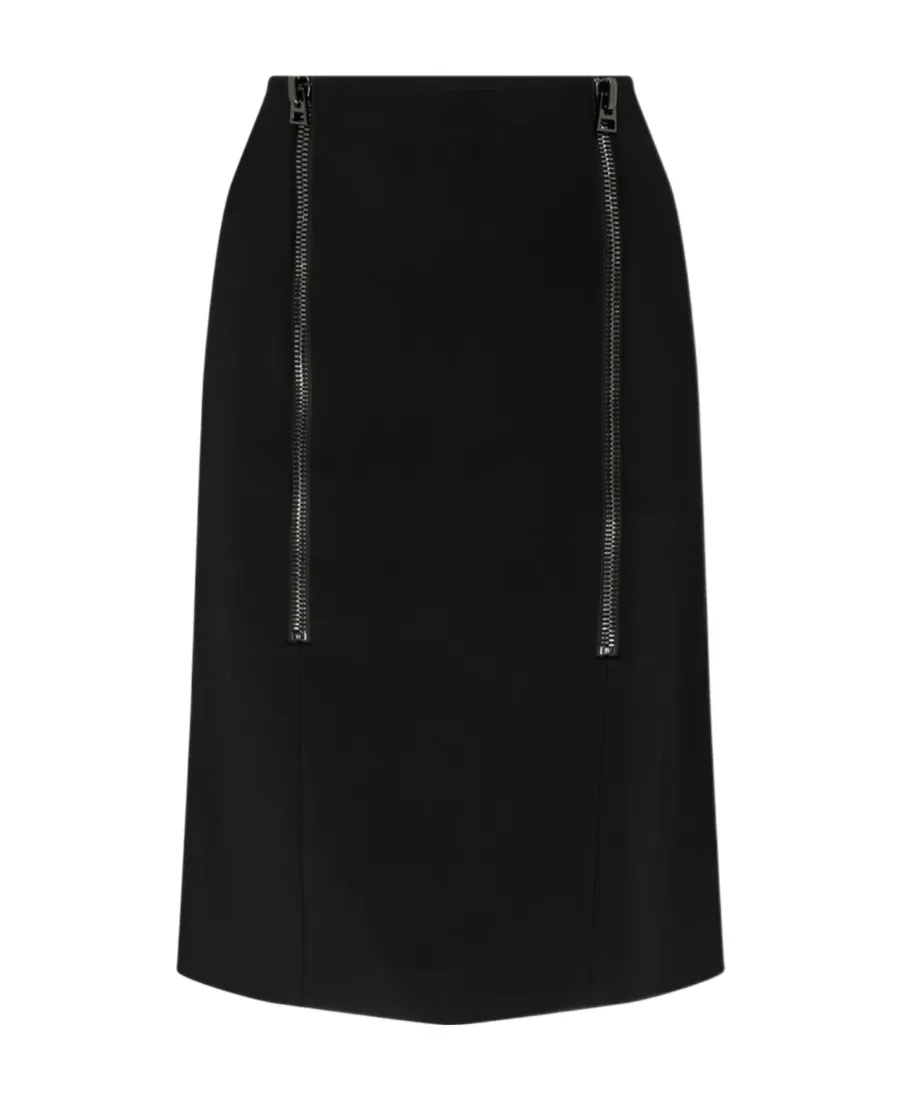 Straight Hem Midi Pencil Skirt