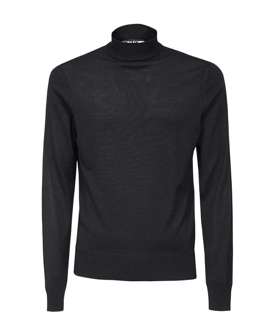 Mock-Neck Knitted Jumper