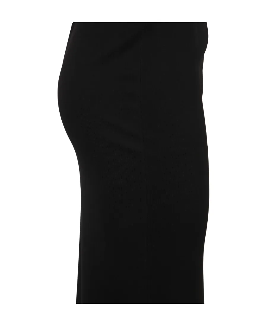 High-Waisted Stretched Midi Skirt