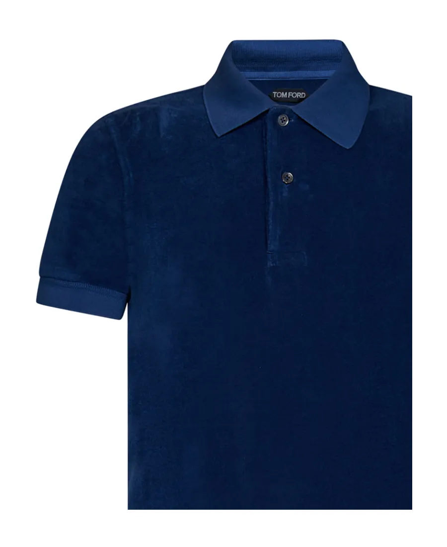 Towelling Short-Sleeved Slim-Fit Polo Shirt