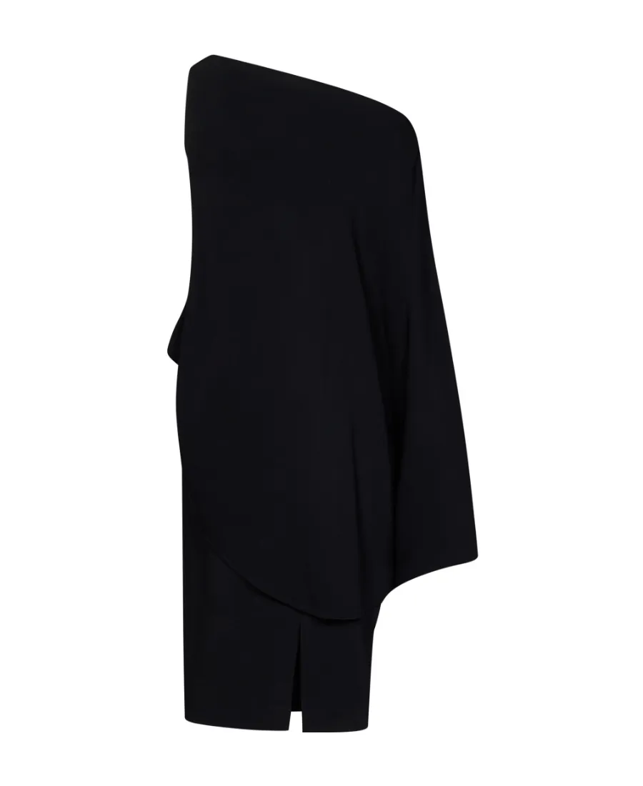 Asymmetric Silk Midi Dress