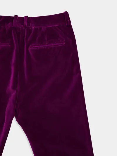 Mid-Waisted Velvet Pants