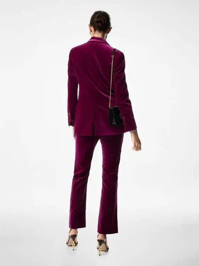 Mid-Waisted Velvet Pants