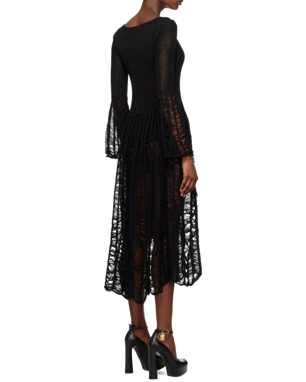 Large Ladder Long-Sleeved Dress