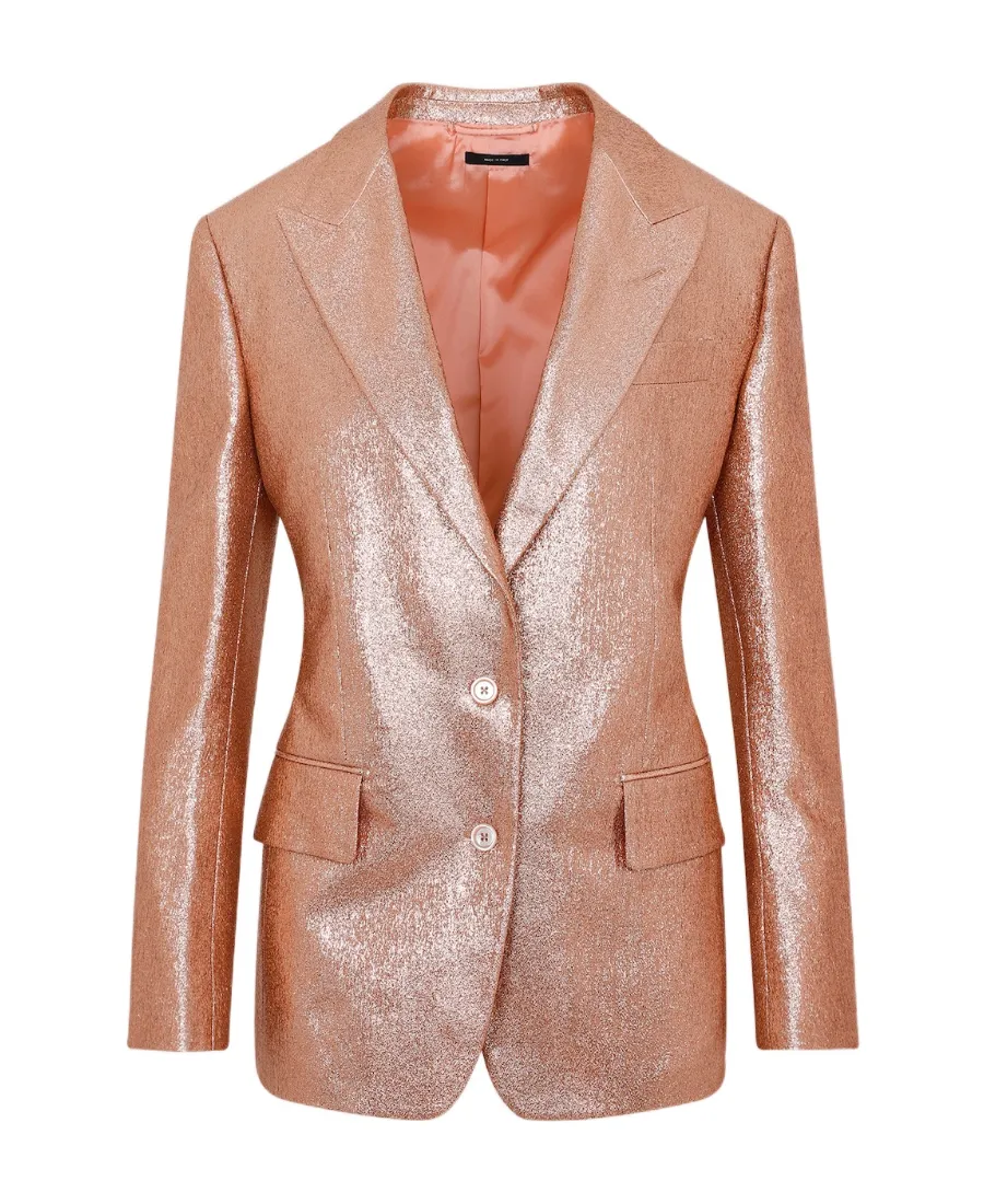 Single-Breasted Glitter Detailed Blazer