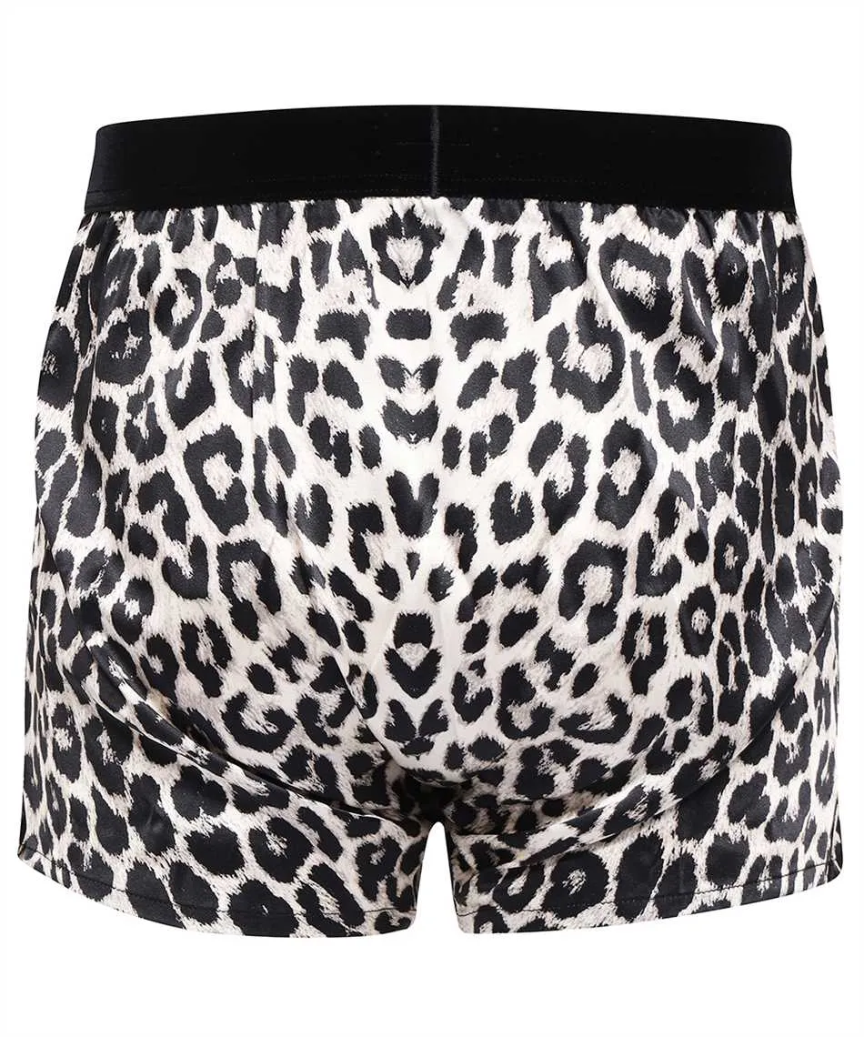 Logo-Waistband Leopard-Printed Boxers