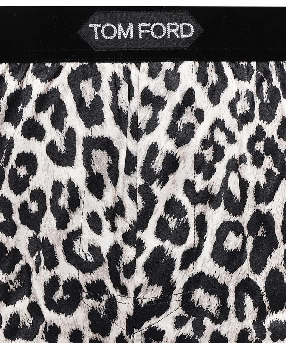 Logo-Waistband Leopard-Printed Boxers