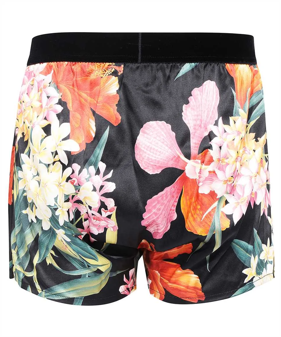 Floral-Print Stretch-Silk Boxers