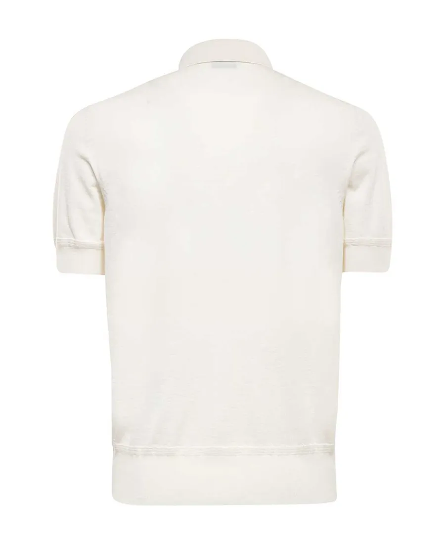 Short-Sleeve Knitted Polo Shirt