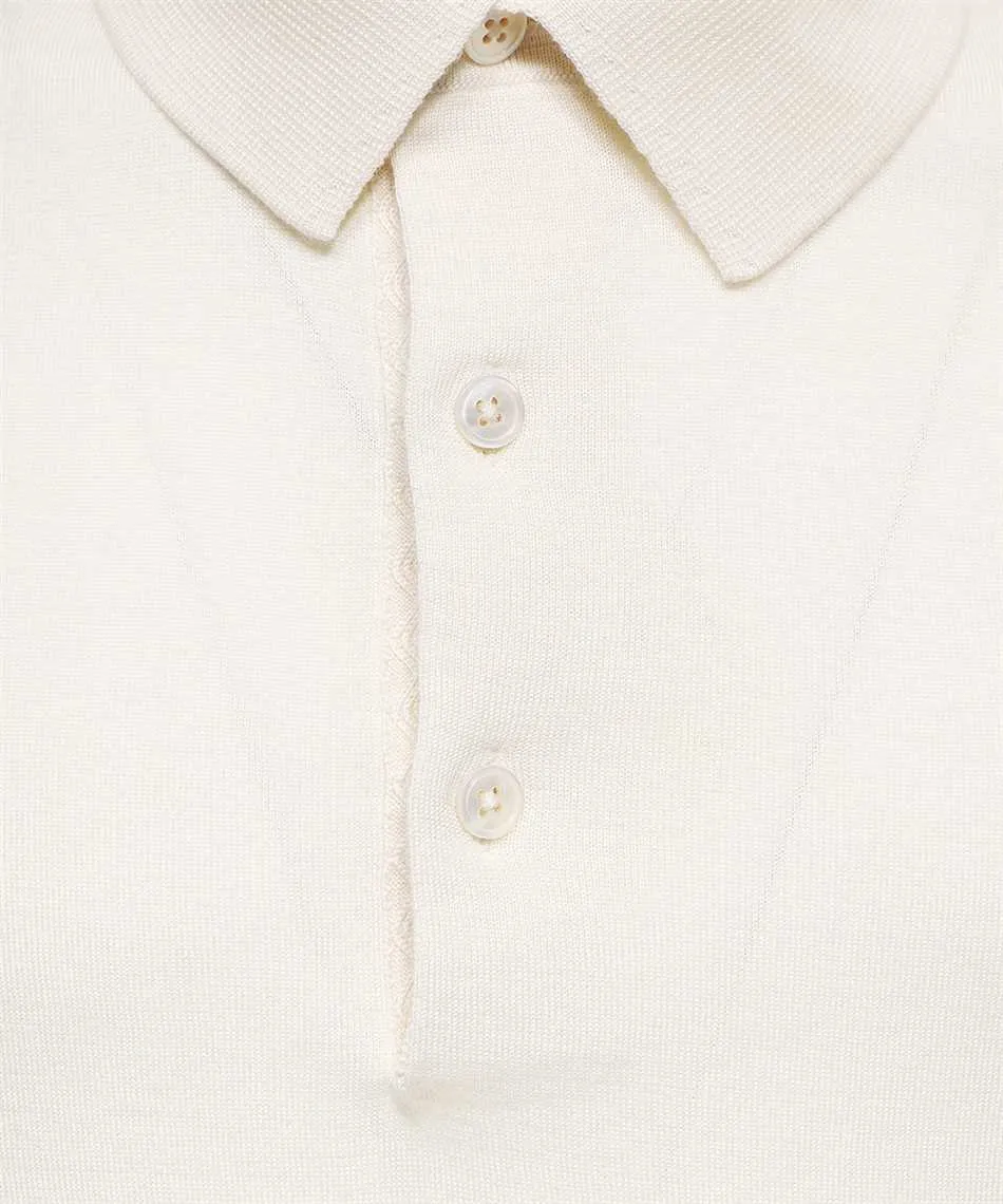 Short-Sleeve Knitted Polo Shirt