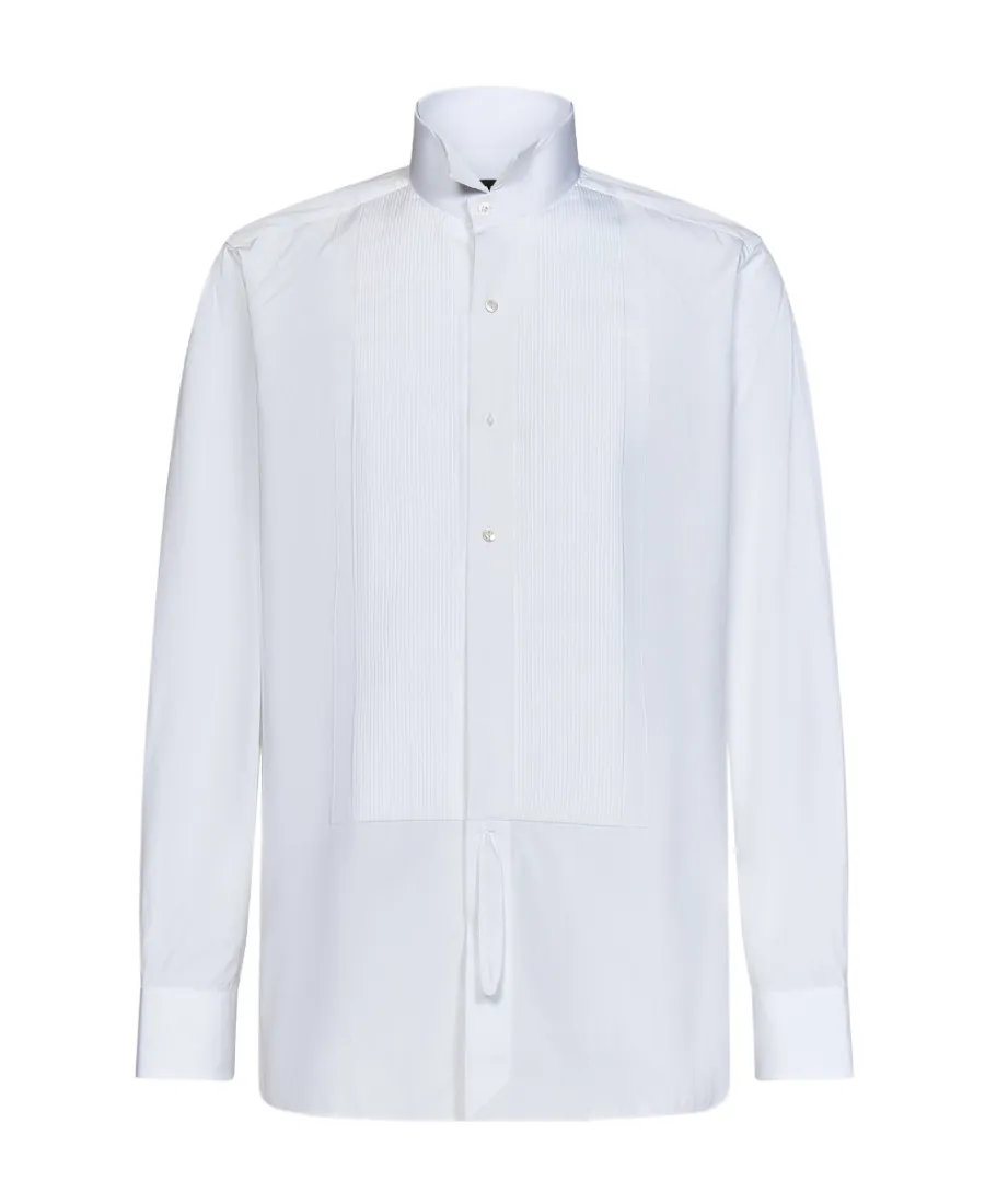 Pleat Detailed Long-Sleeved Shirt