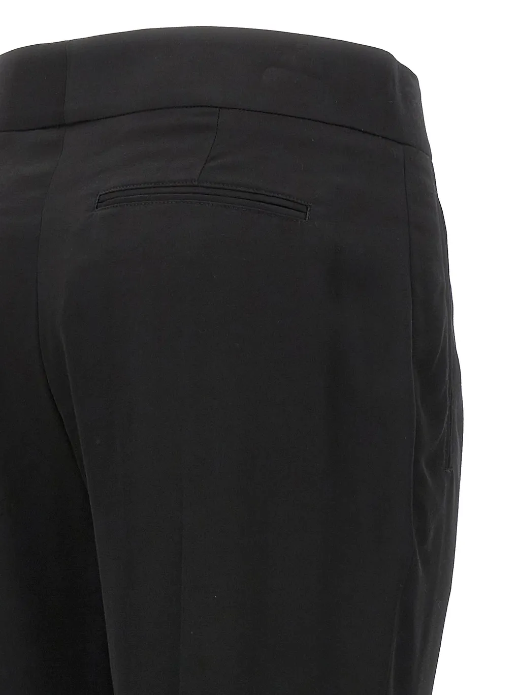 Metal Bar Detailed Straight-Leg Pants