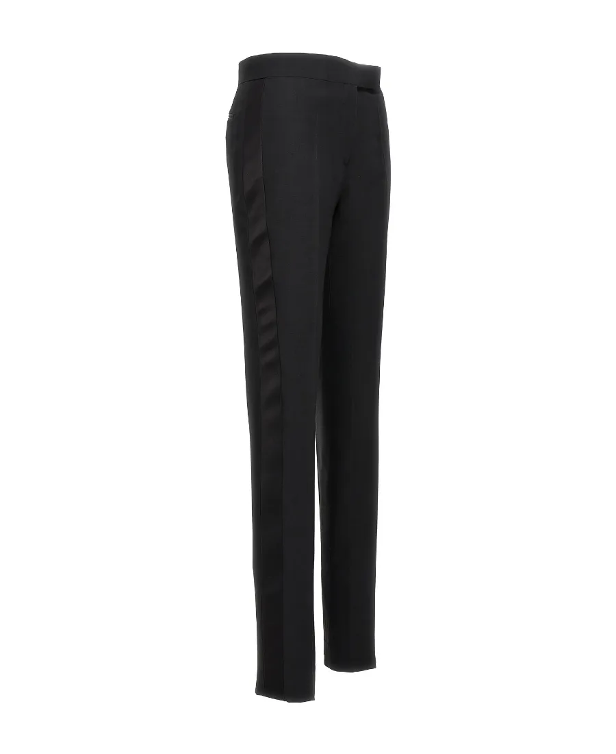 High-Waisted Straight-Leg Trousers