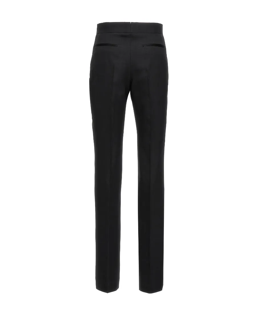 High-Waisted Straight-Leg Trousers