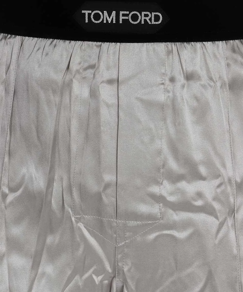 Logo Waistband Satin Pajama Trousers