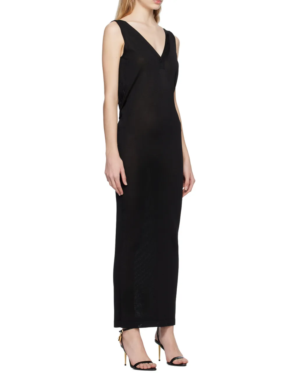Sleeveless Back Crisscross Midi Dress