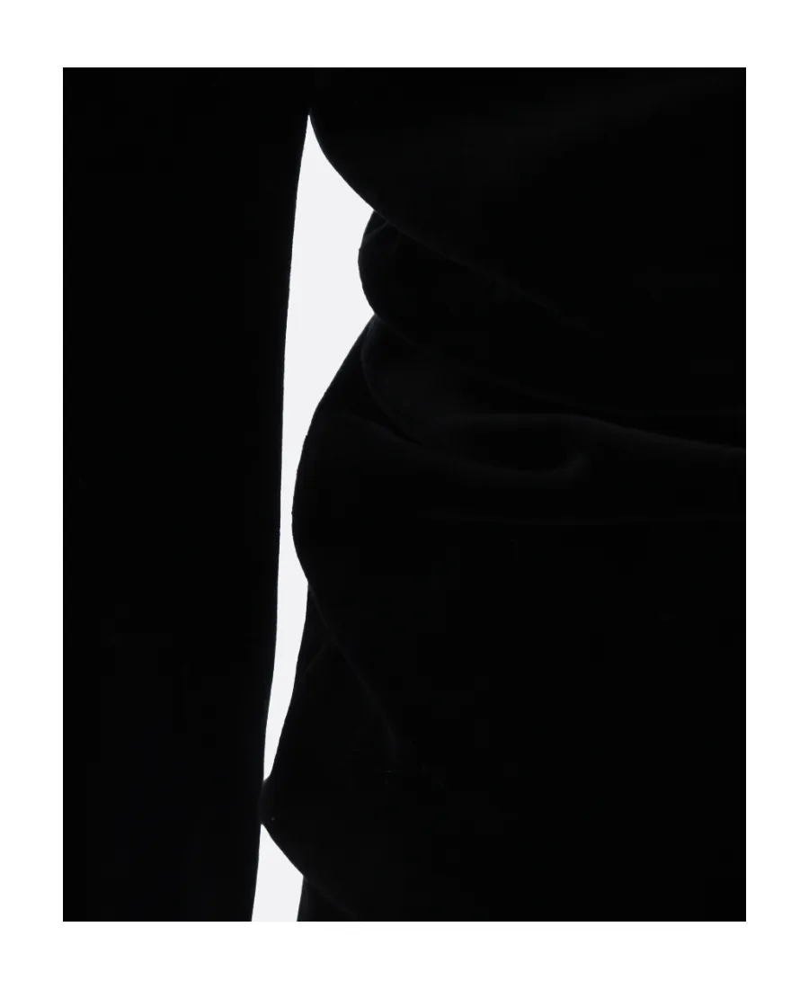Plunging V-Neck Velvet Midi Dress