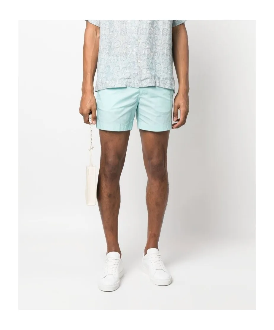 Mid-Rise Side Buckled Swim Shorts