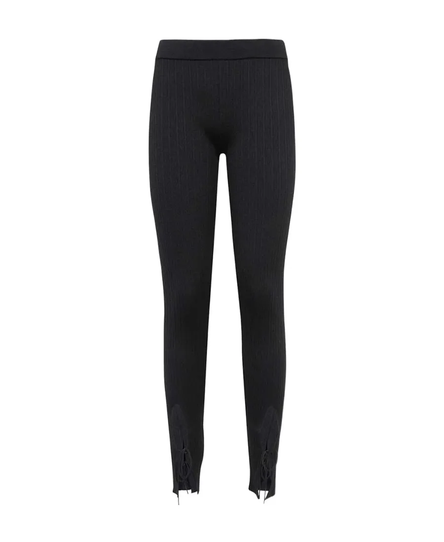 Mid-Rise Lace-Up Leggings