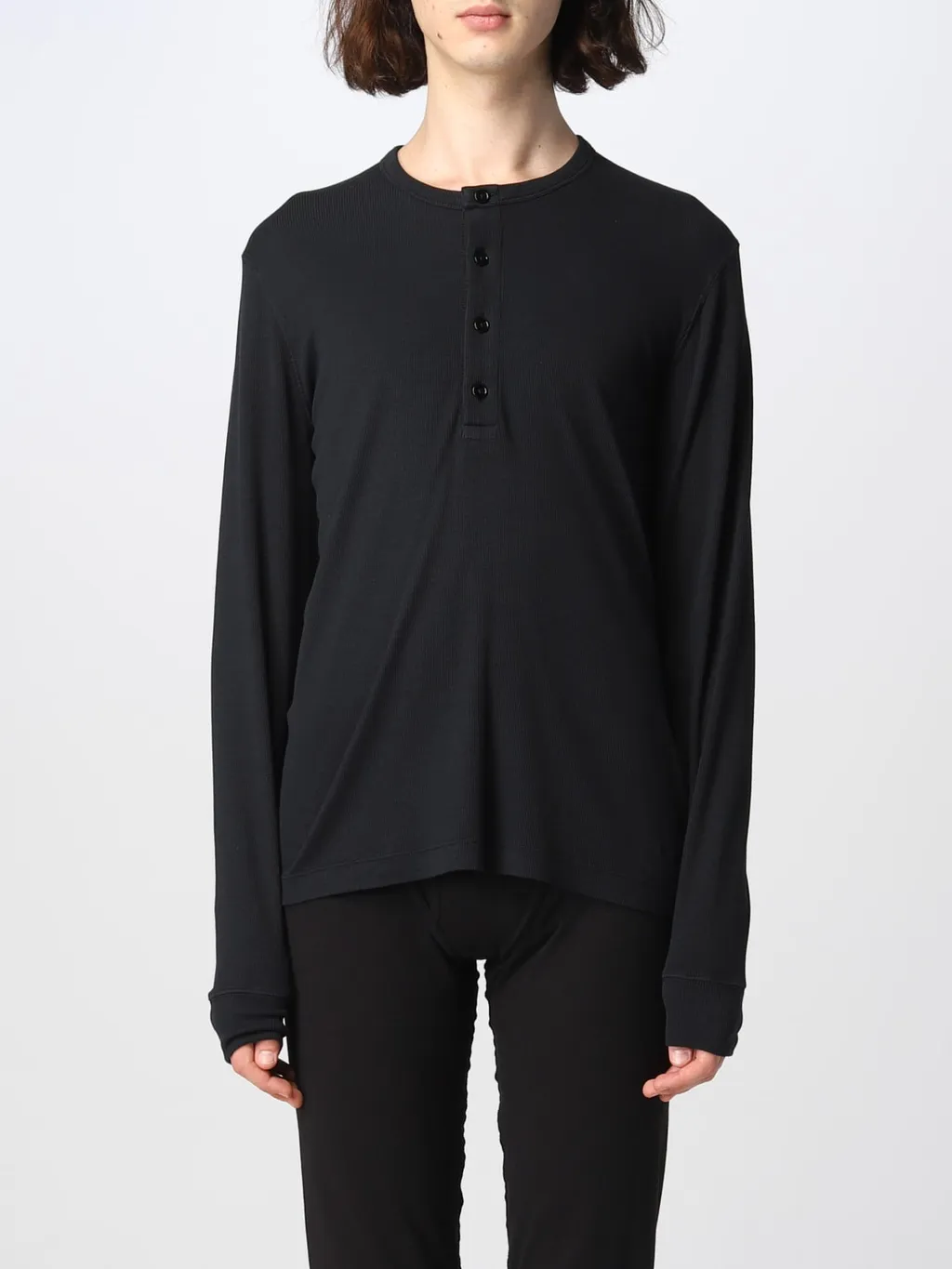 Henley Ribbed T-Shirt