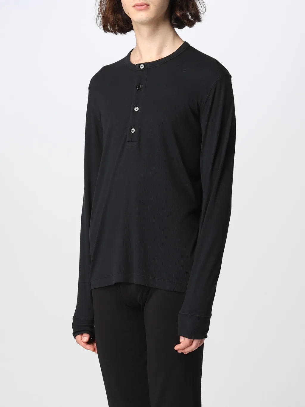 Henley Ribbed T-Shirt