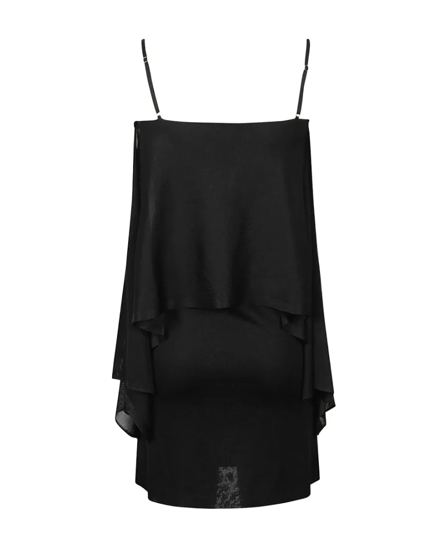 Square-Neck Cold-Shoulder Dress