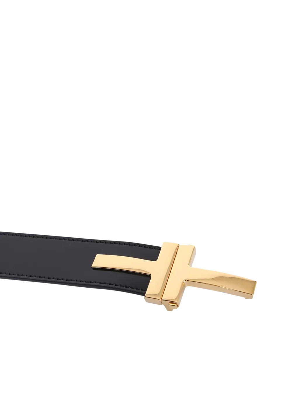 Logo-Plaque Leather Belt