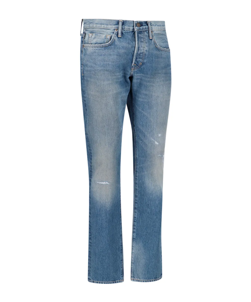 Distressed-Effect Jeans