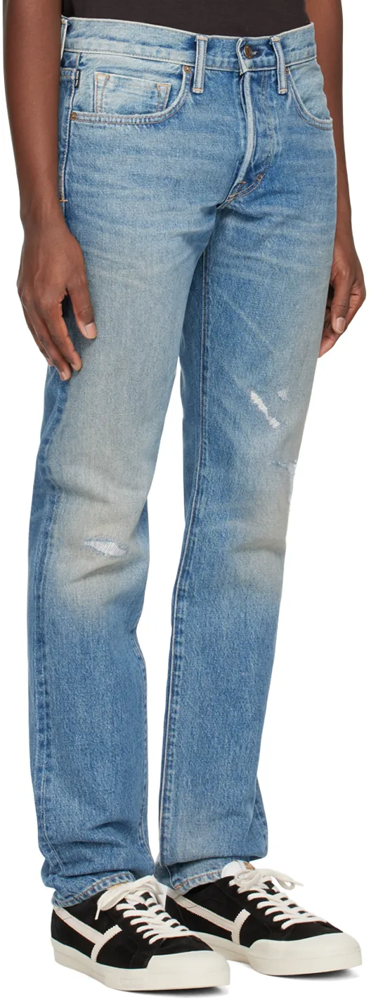Distressed-Effect Jeans