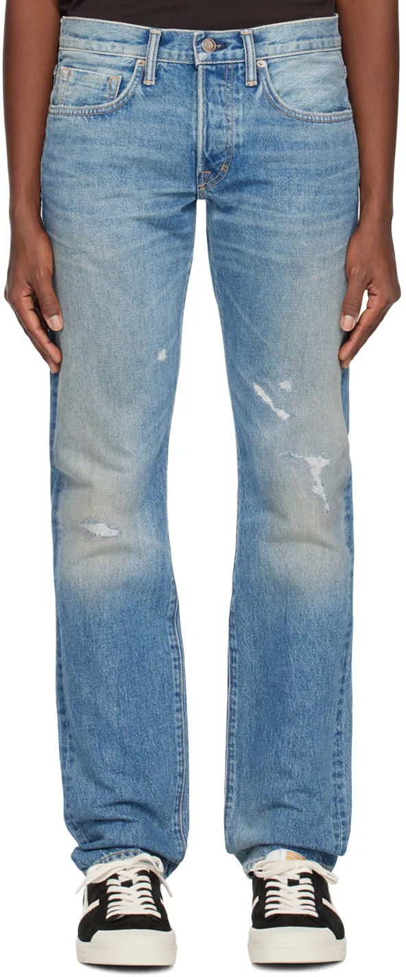 Distressed-Effect Jeans