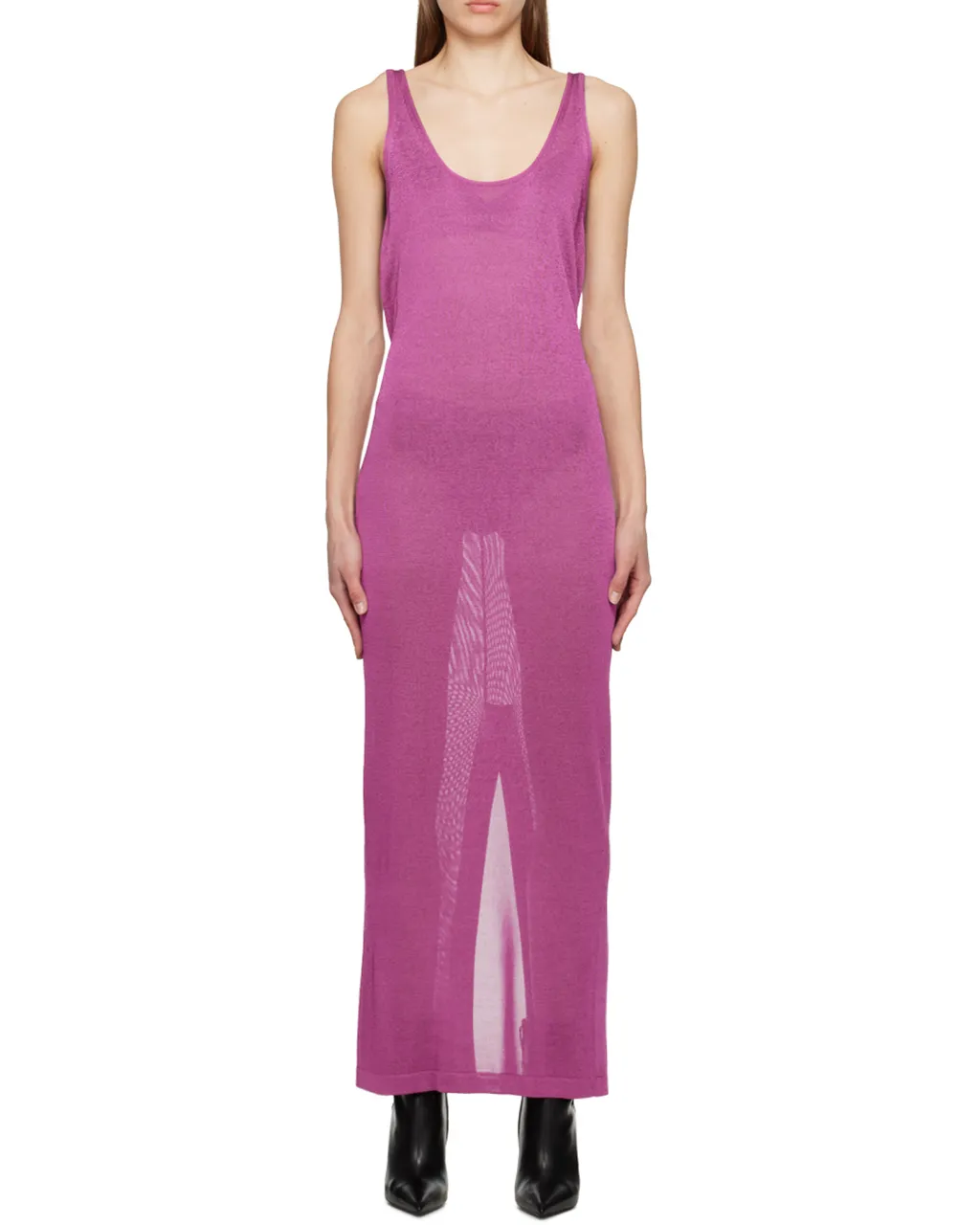 Sleeveless Round-Necked Dress