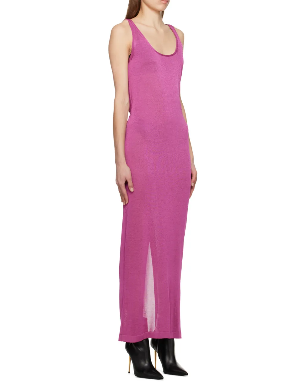 Sleeveless Round-Necked Dress