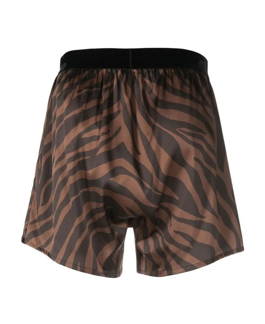 Logo Waistband Zebra Printed Boxers