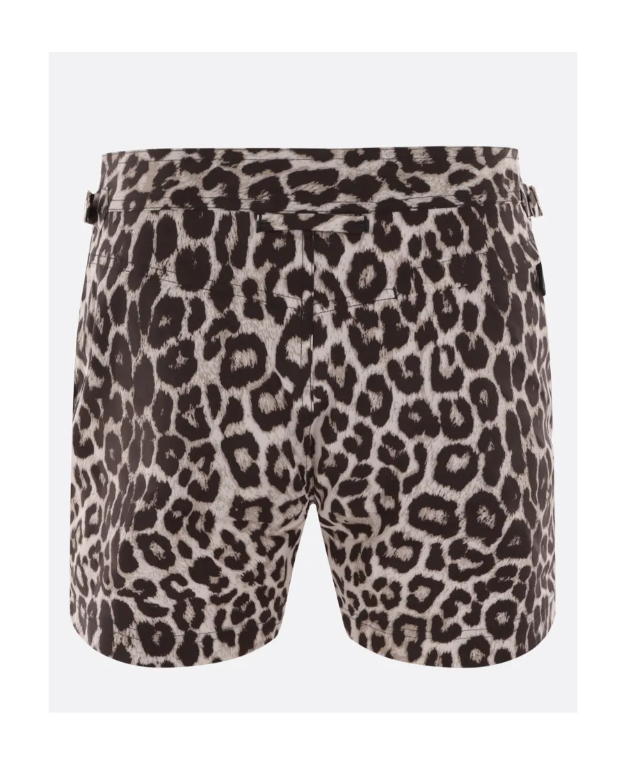 Leopard-Print Swim Shorts