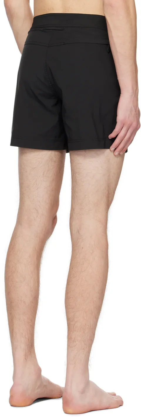 Mid-Rise Side Buckled Swim Shorts