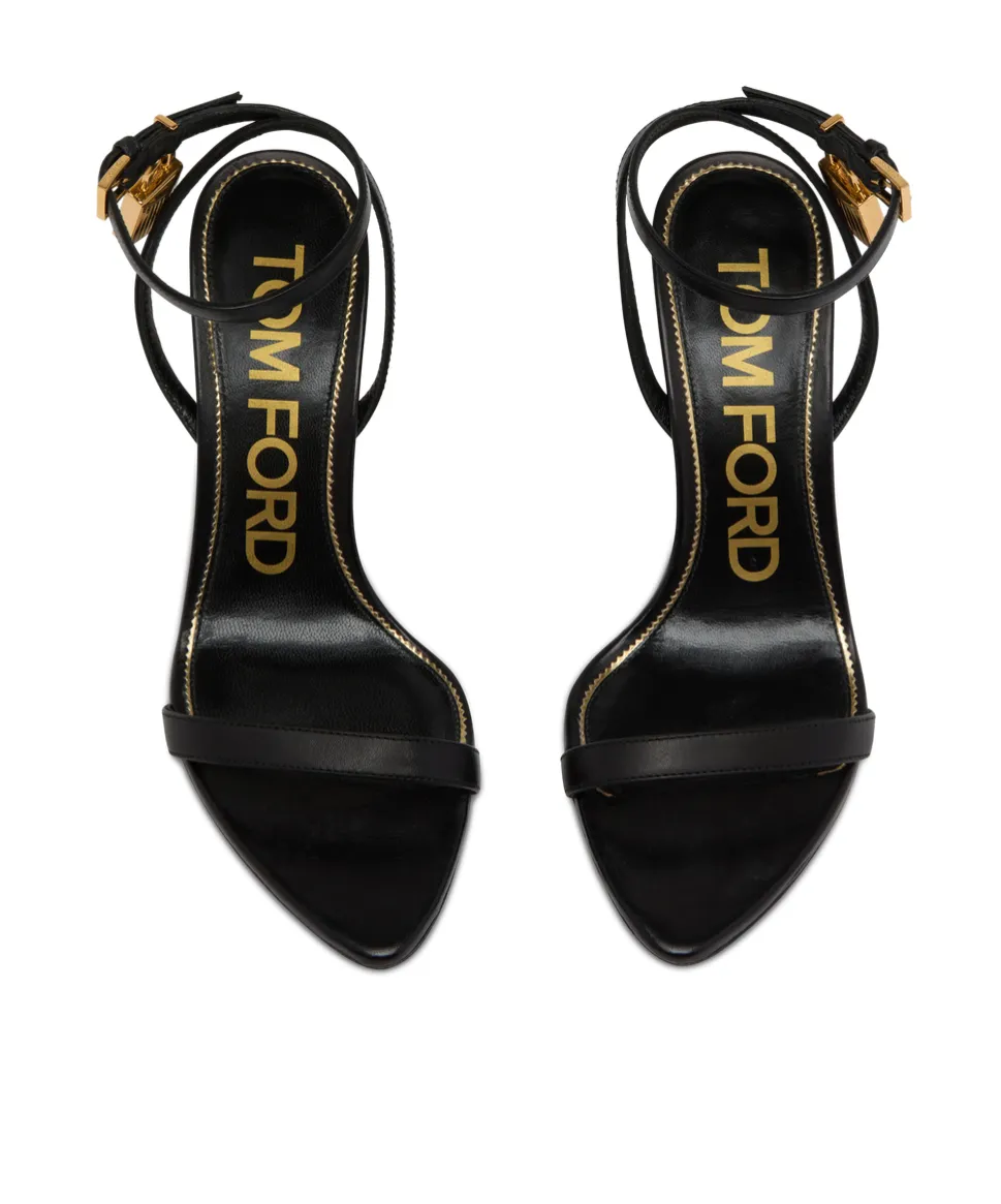 Padlock Open-Toe Heeled Sandals