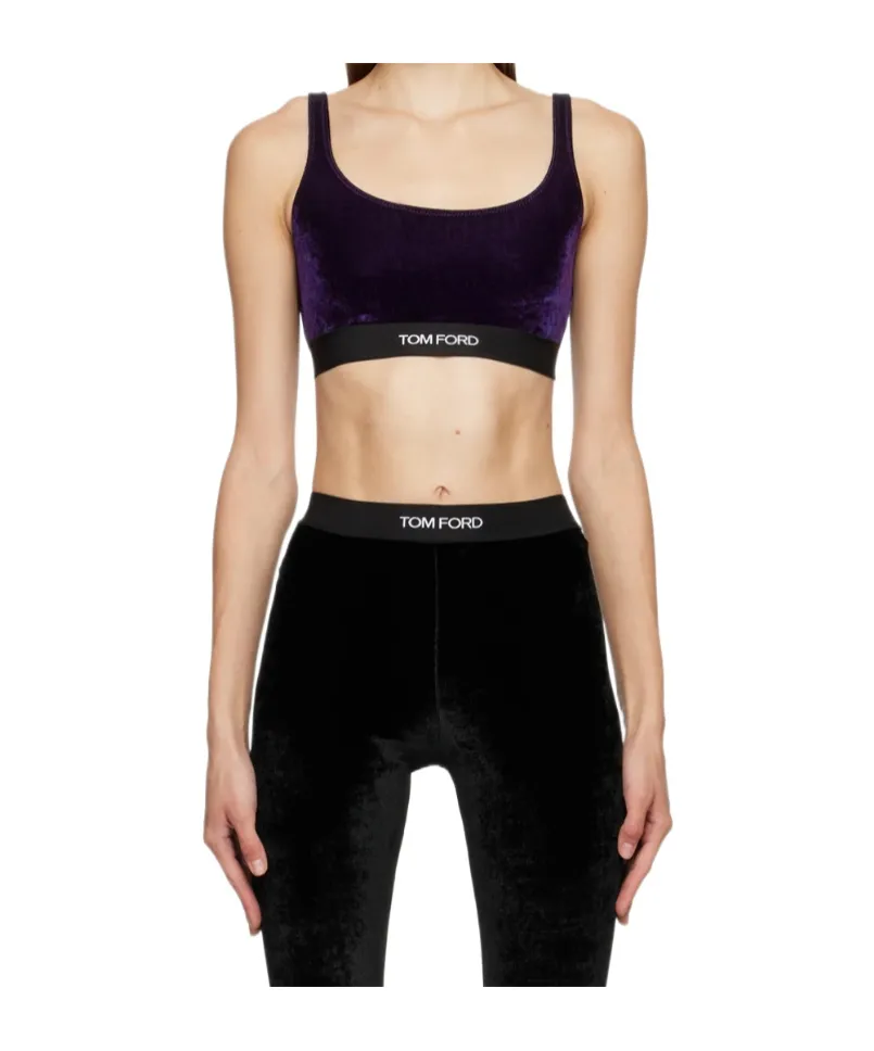 Logo Low Round Neck Bra
