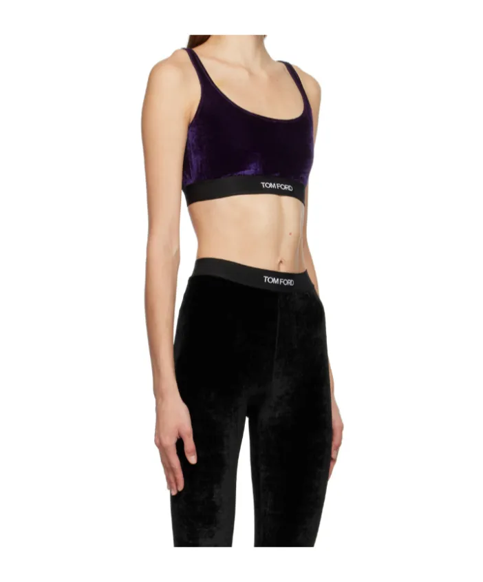 Logo Low Round Neck Bra