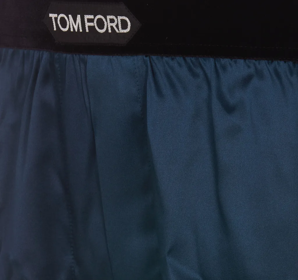 Logo-Waistband Stretched Satin Boxers