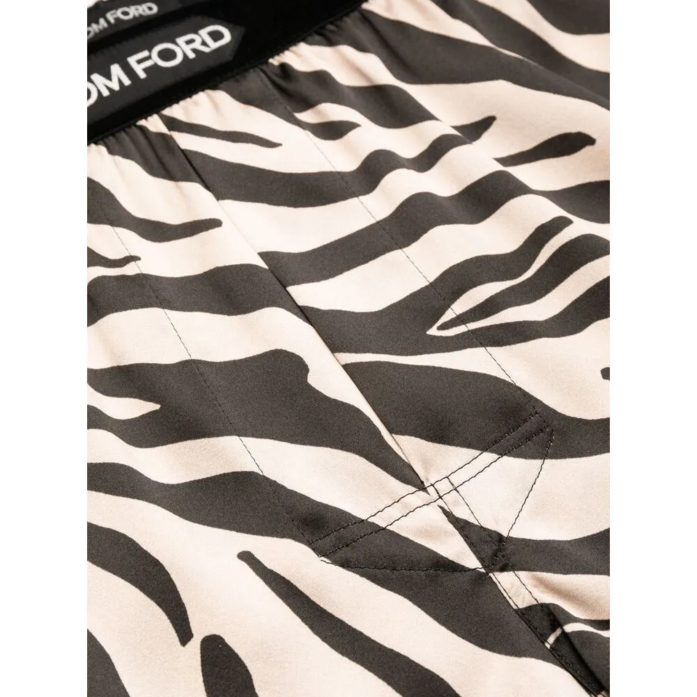 Logo Waistband Zebra Printed Boxers