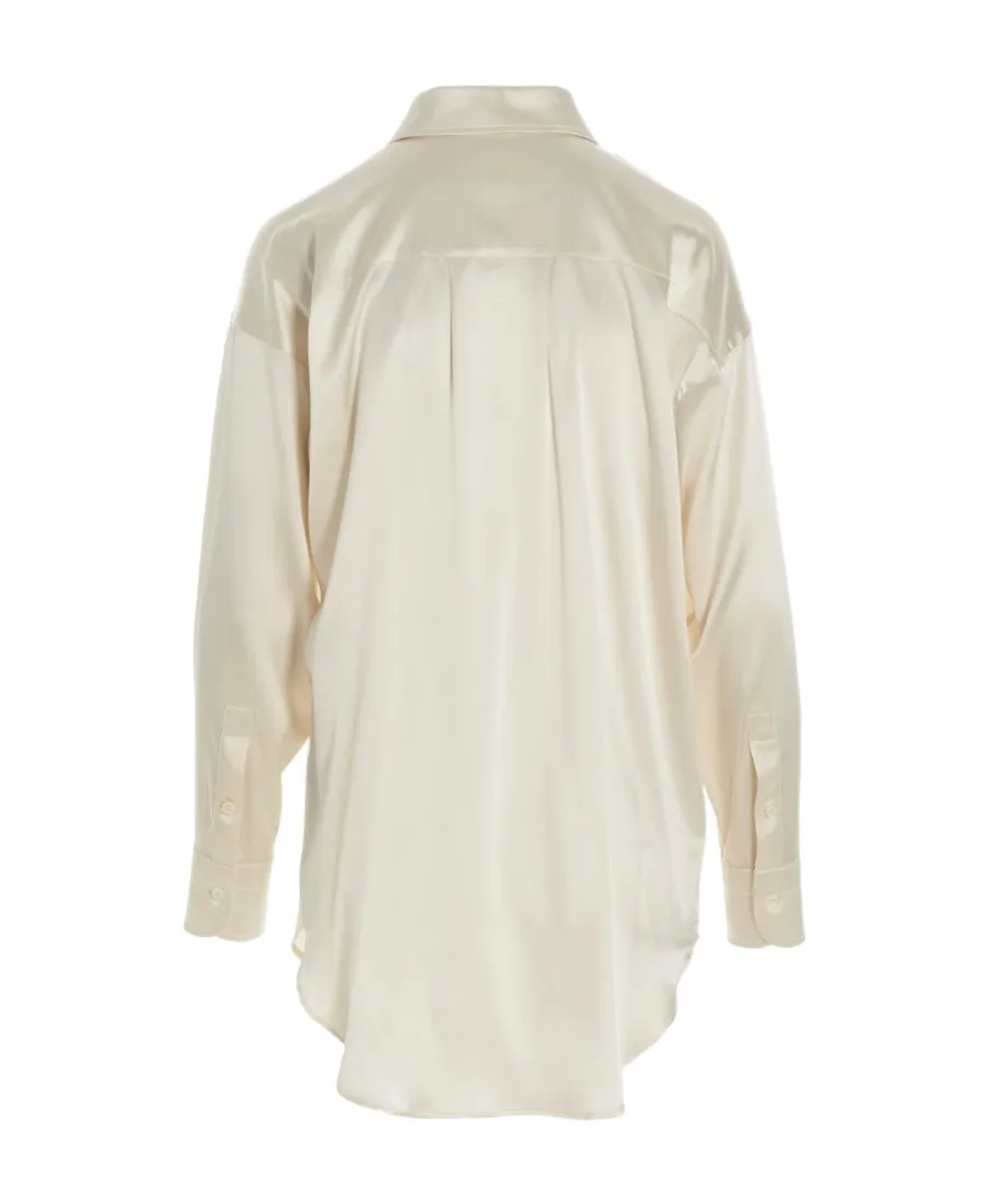 Long-Sleeved Satin Shirt