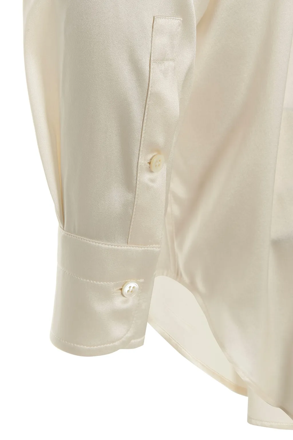 Long-Sleeved Satin Shirt