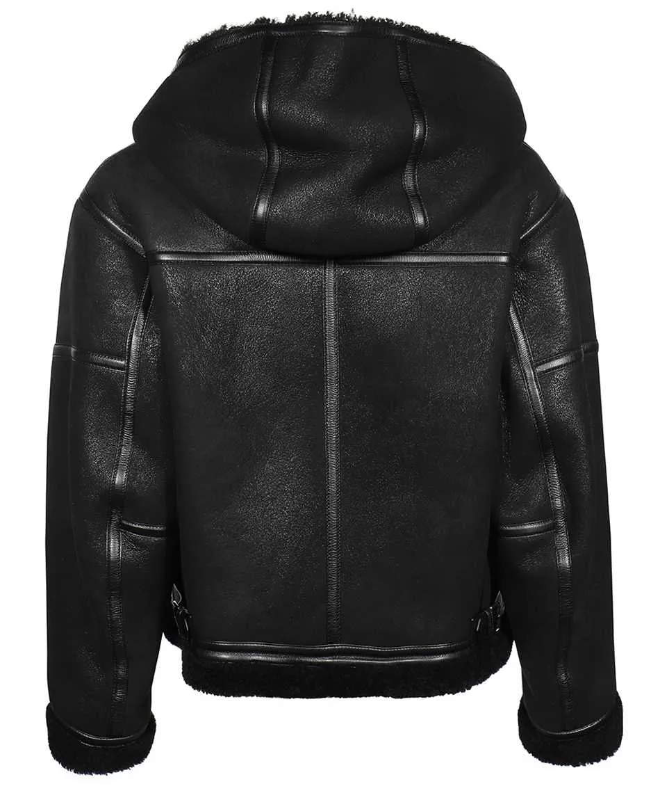 Hooded Leather Jacket