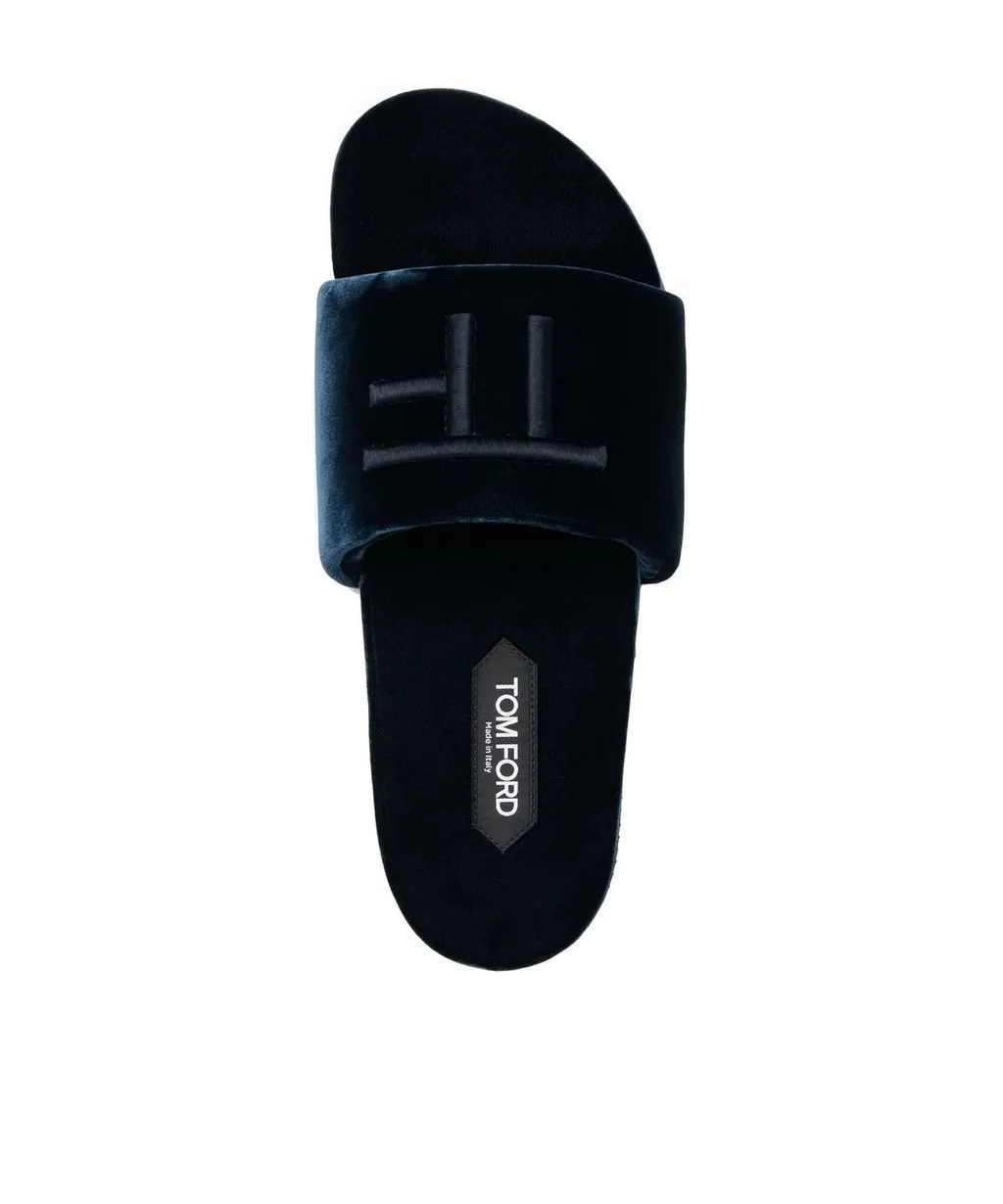 Embroidered-Logo Detail Slides